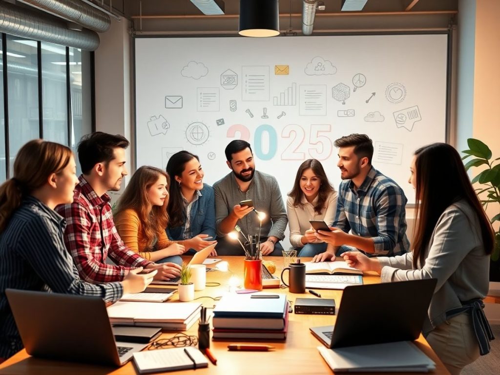 Startup-uri discutând strategii inovatoare de marketing.