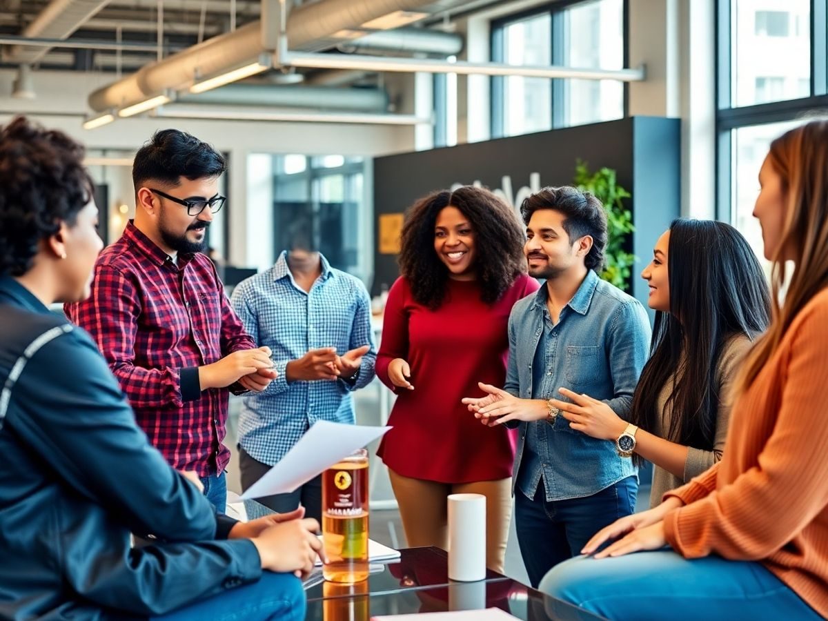 Antreprenori colaborând pentru startup-uri cu scop social.