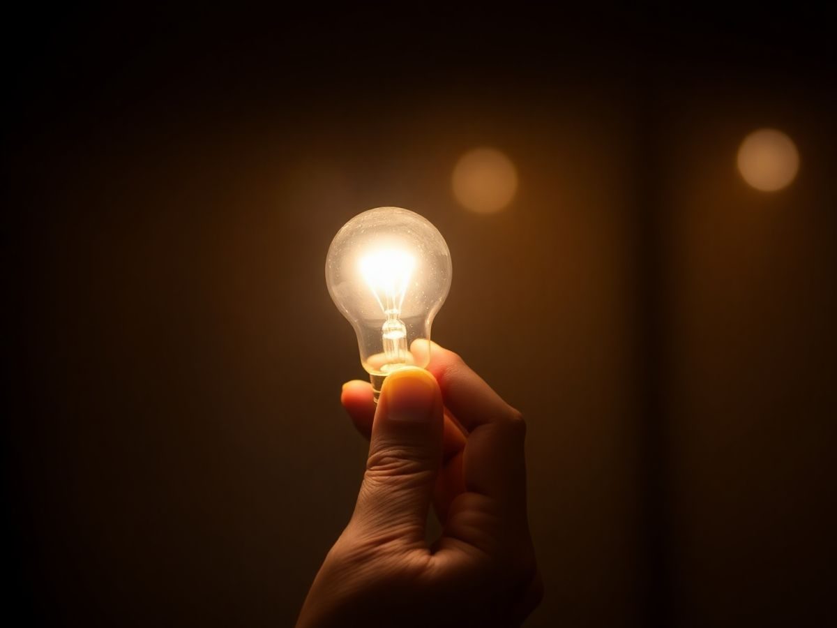 Idei luminoase în fața unui ecran de computer.