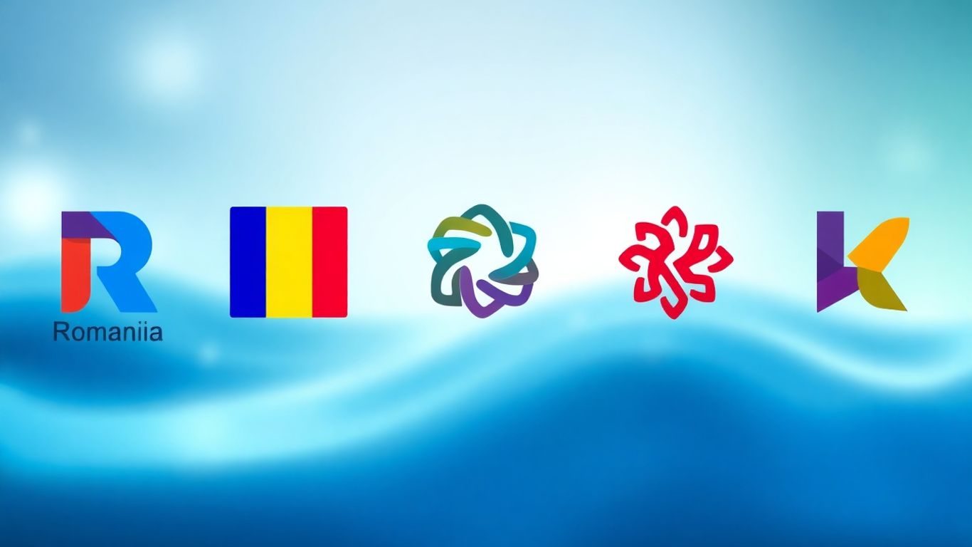 Cinco logo-uri vibrante de startup-uri românești.